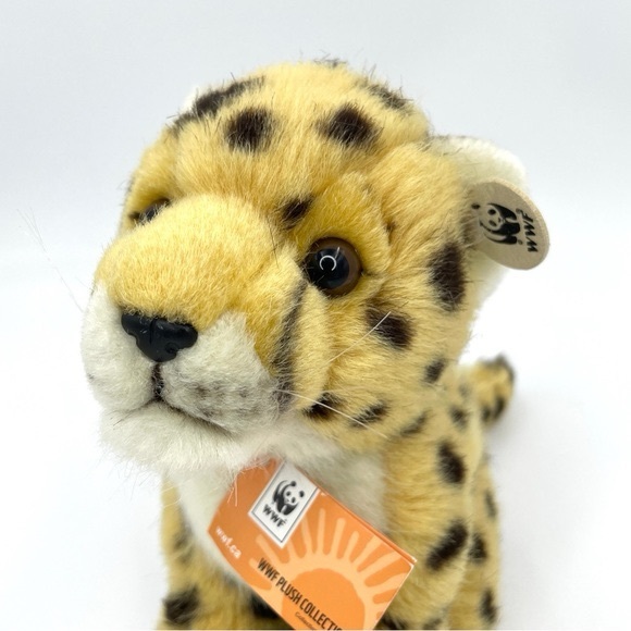 Vtg WWF World Wildlife Fund 1986 Cheetah Leopard Plush - Picture 5 of 6